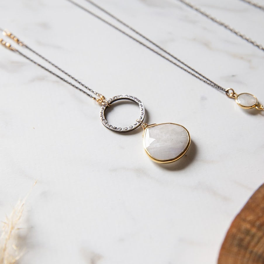 Moonstone Statement Necklace