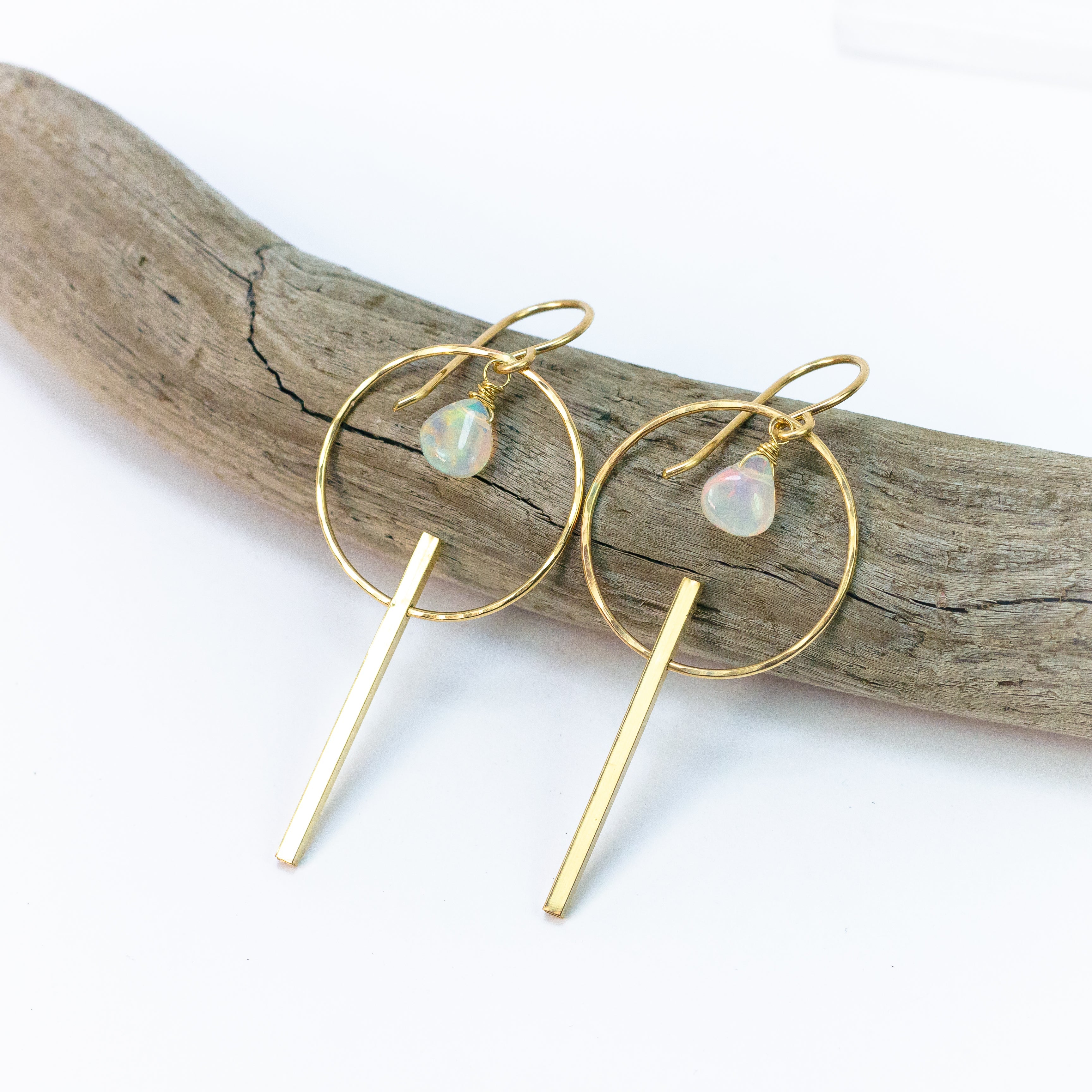 handmade gold filled opal earrings laura j designs