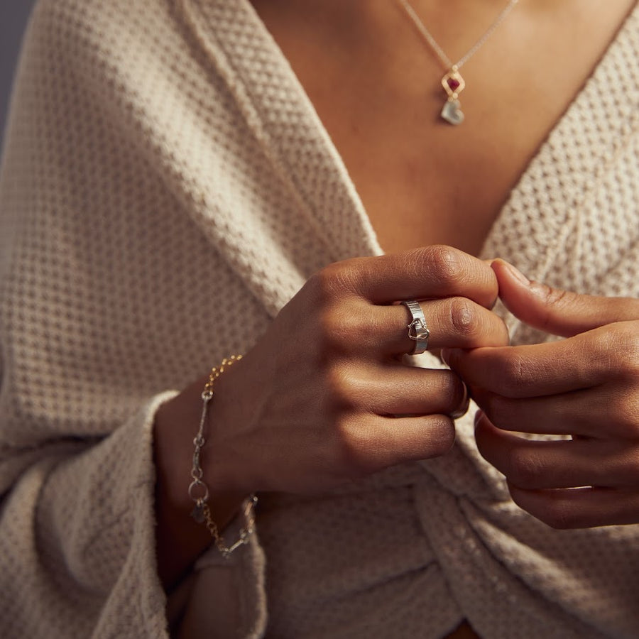 Heart Charm Ring