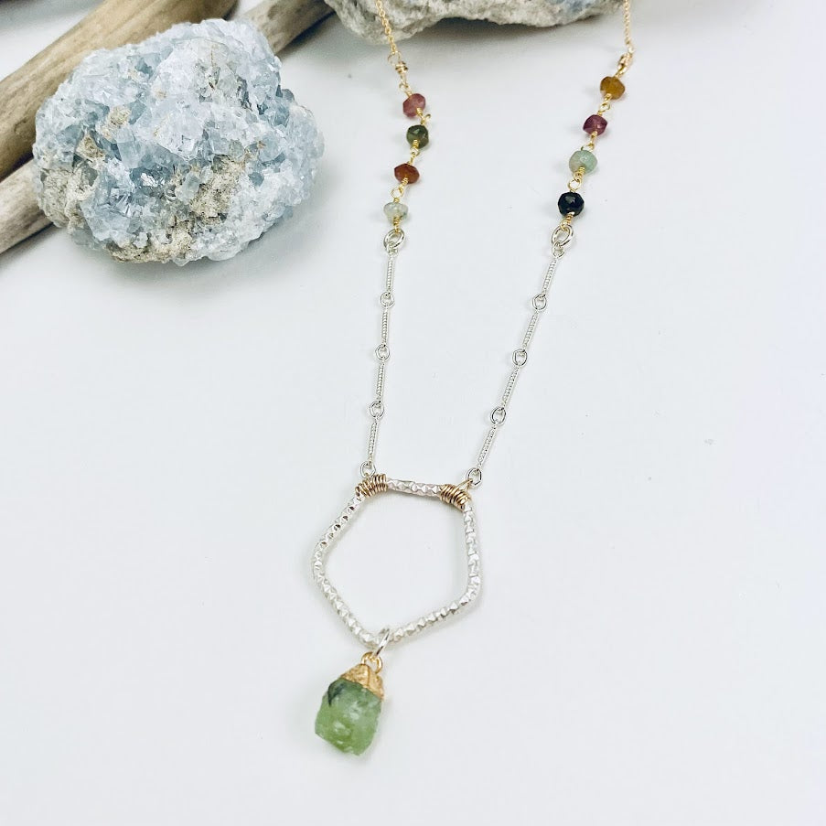 Phrenite Rainbow Necklace
