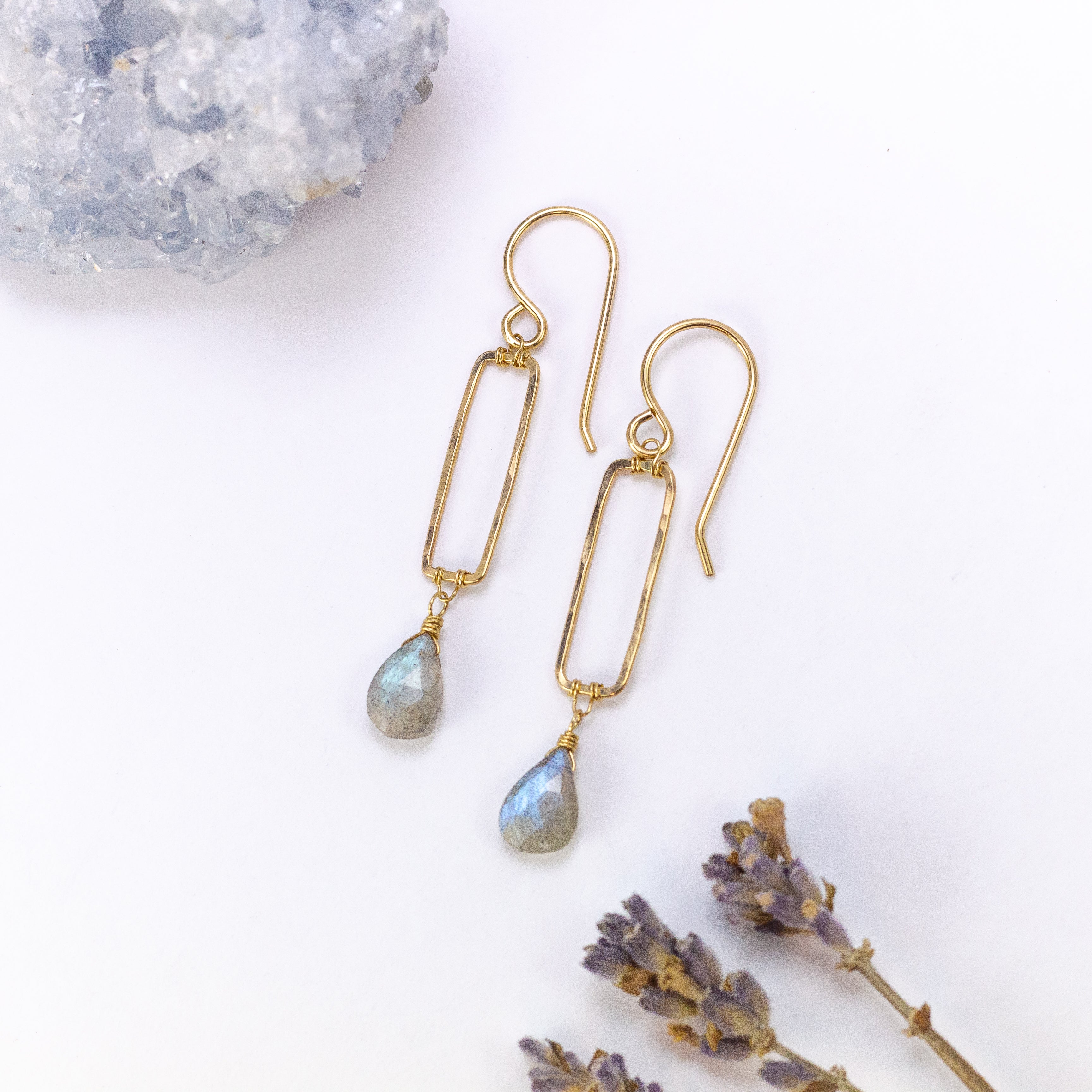 handmade gold filled labradorite gemstone earrings laura j designs