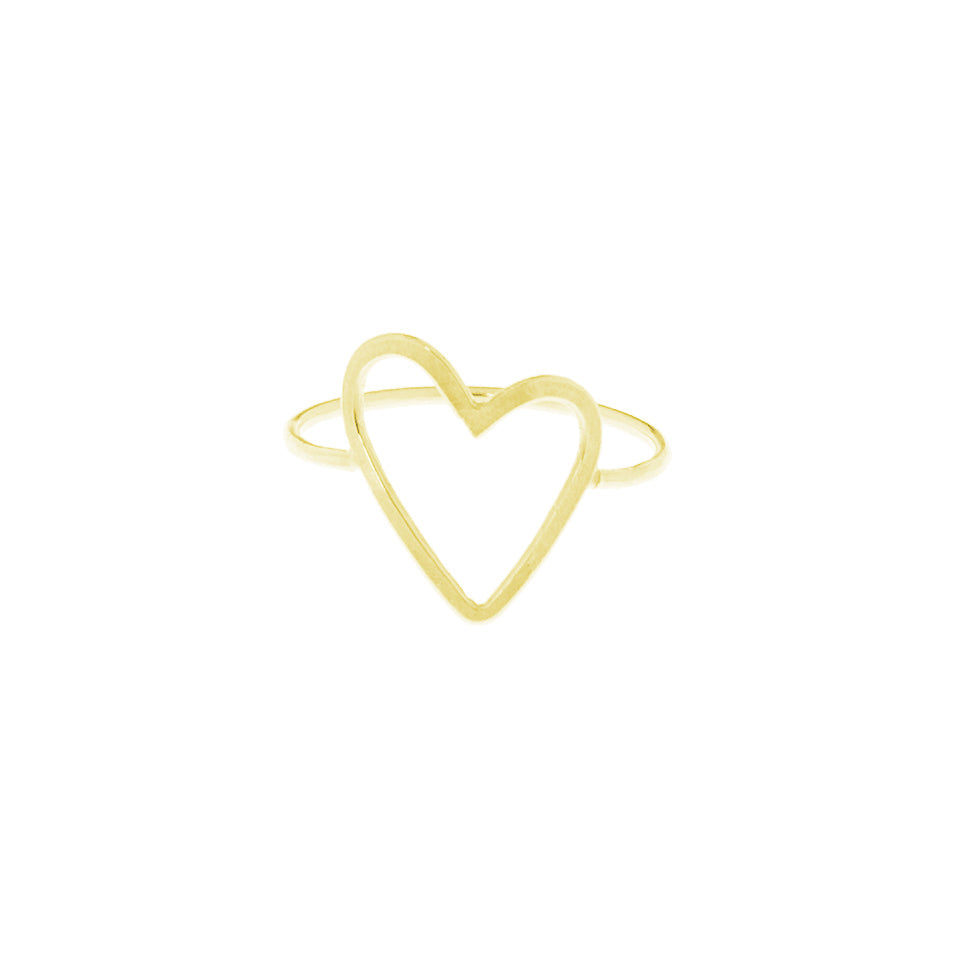 handmade gold heart ring laura j designs