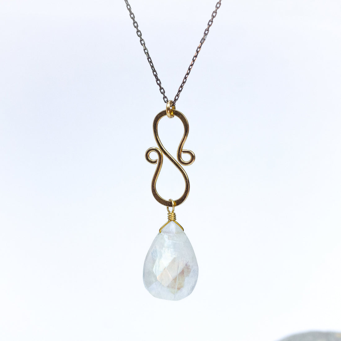 handmade gold filled moonstone pendant laura j designs
