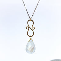 handmade gold filled moonstone pendant laura j designs