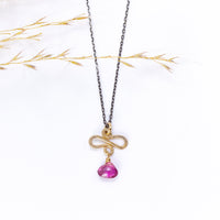 handmade gold filled pink tourmaline necklace laura j designs