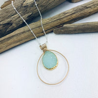 By the Sea Open Druzy Necklace