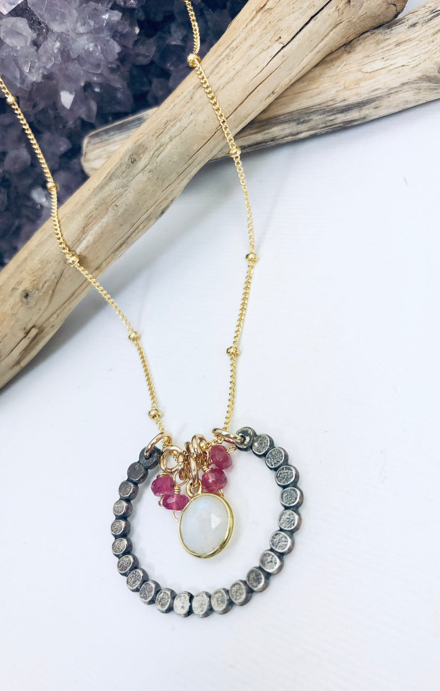 Moonstone Tourmaline Necklace