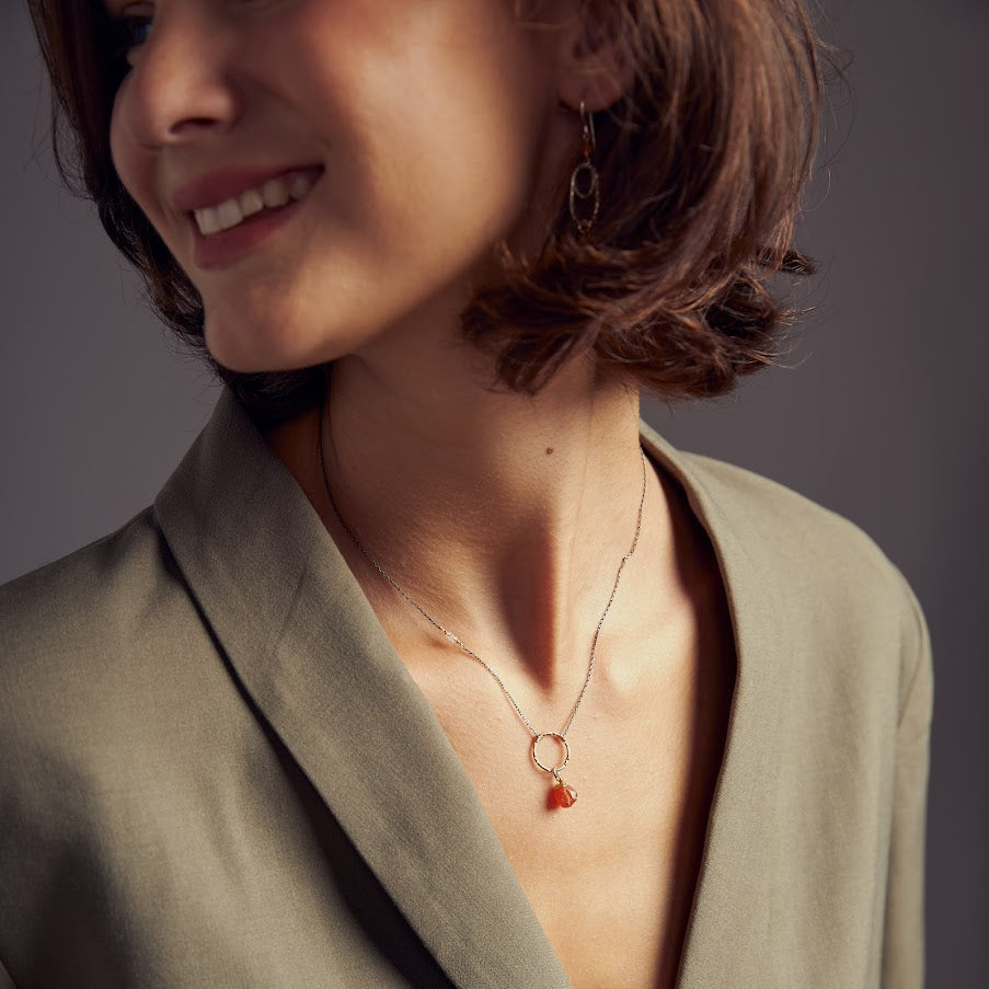 Raw Carnelian Mini Necklace