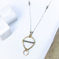handmade gold filled sterling silver pyrite necklace 