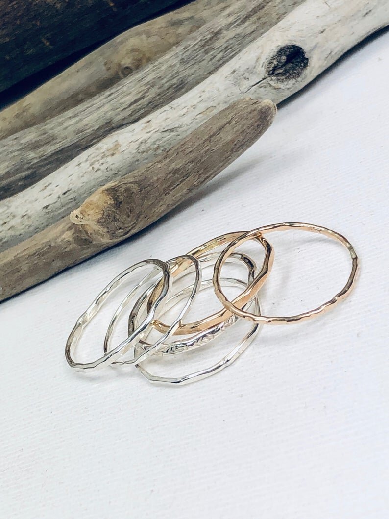 Textured Stacking Rings