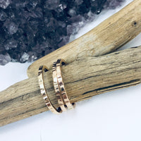 Gold Lines Stacking Rings