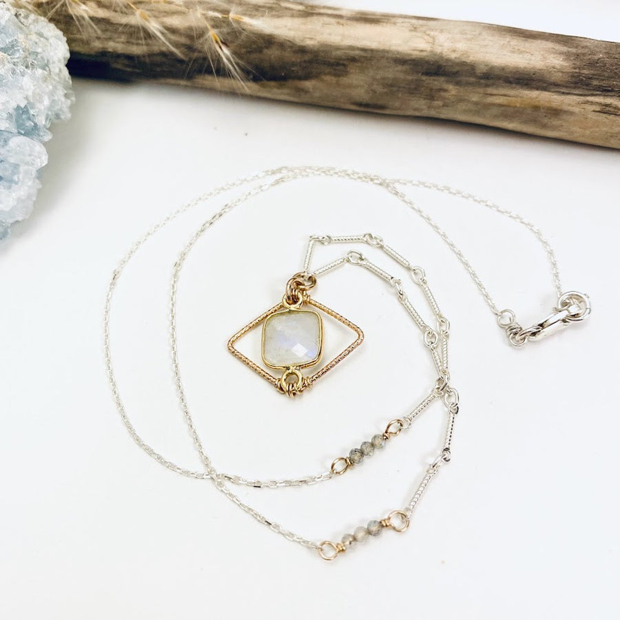 Moonstone Frame Necklace