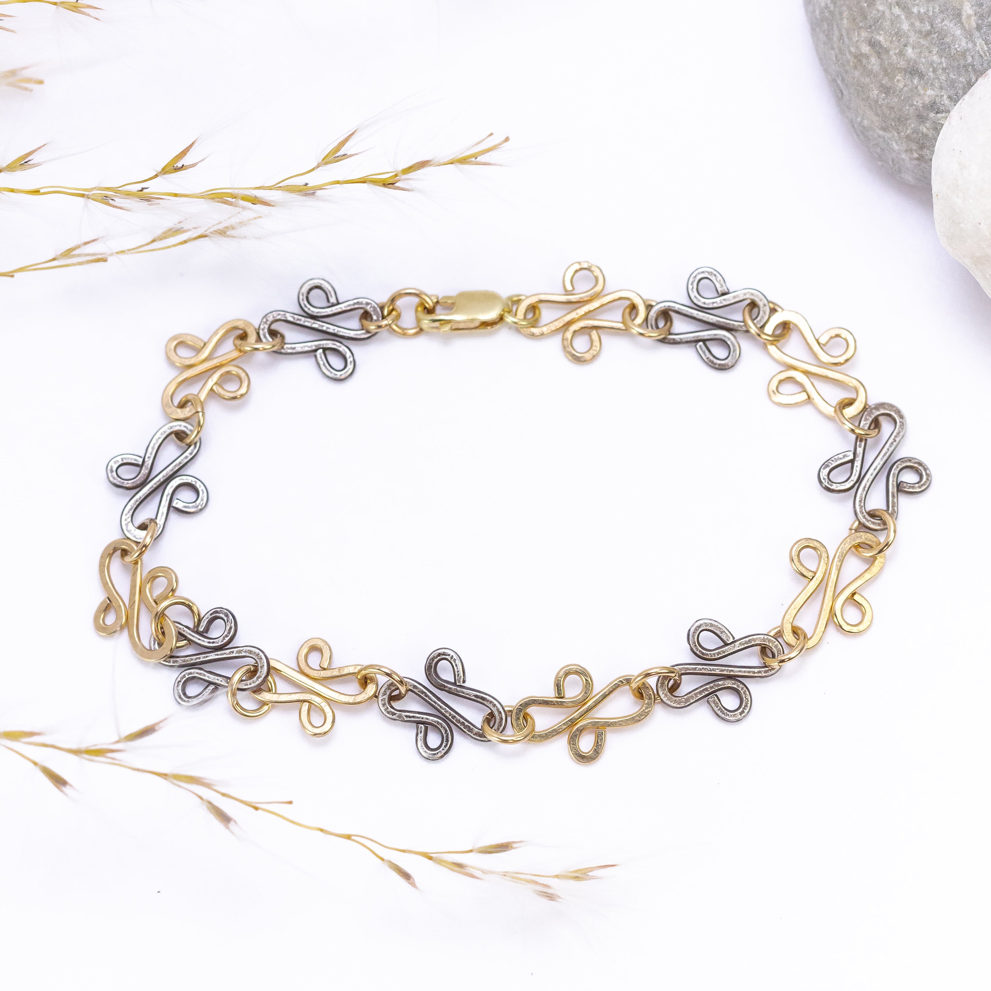 handmade sterling gold filled linked bracelet laura j designs