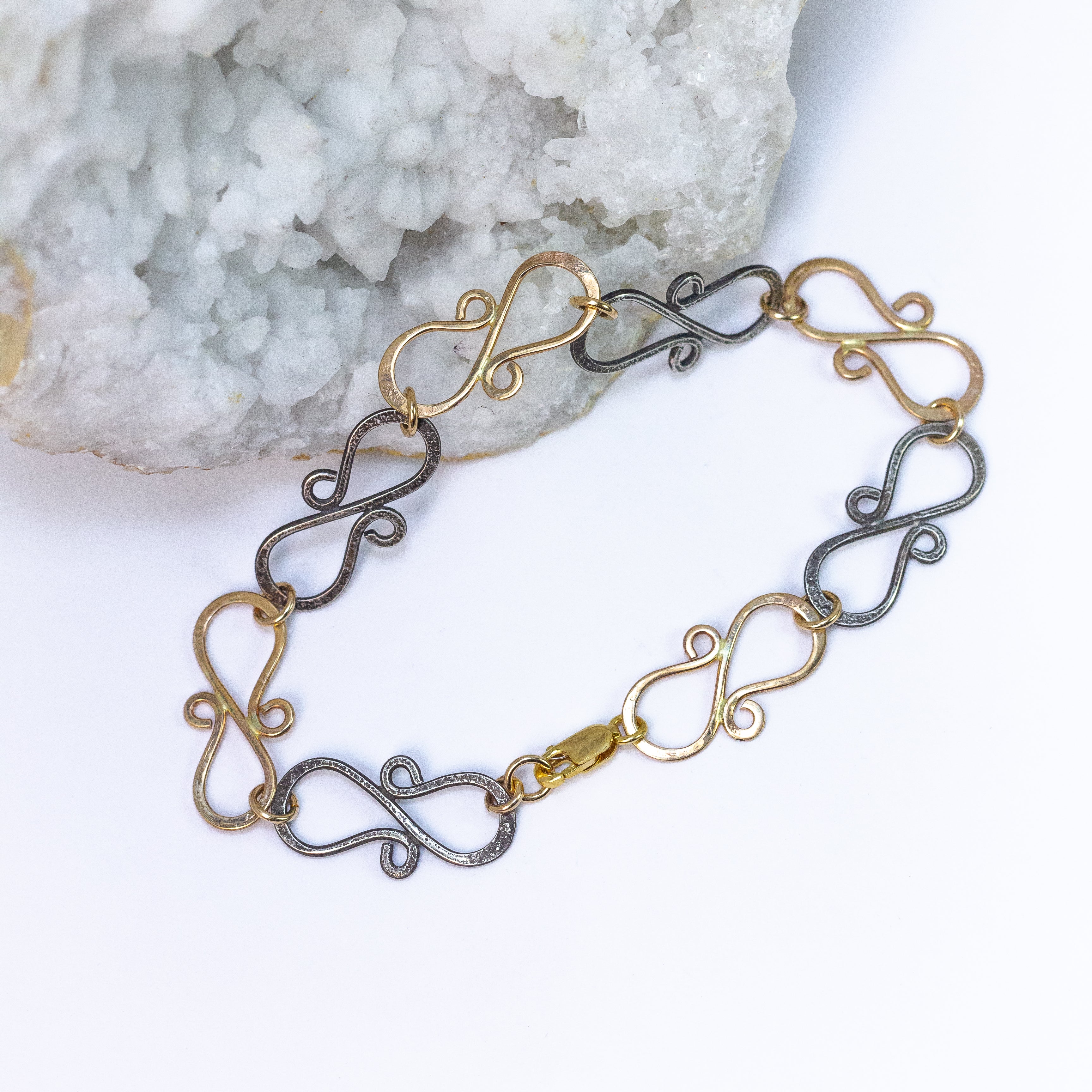 handmade sterling gold filled linked bracelet laura j designs