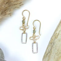 handmade dainty mixed metal earrings laura j designs