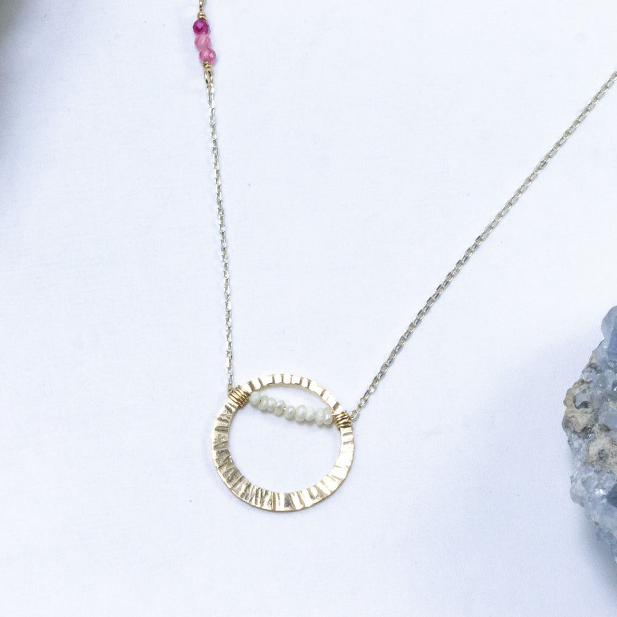 handmade gold filled pearl pendant silver chain laura j designs