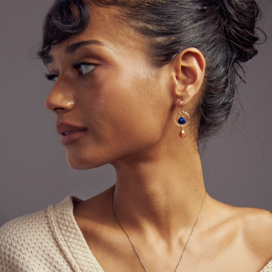 Lapis & Carnelian Dream Earrings