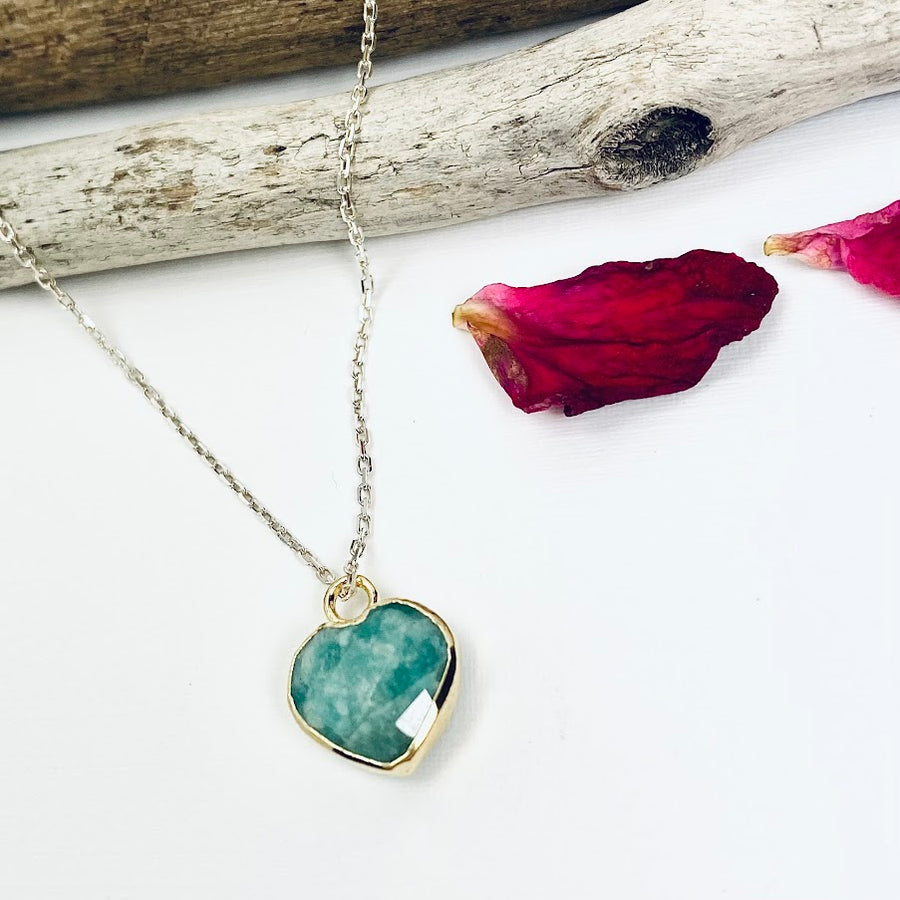 Gemstone Heart Necklace