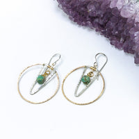 handmade silver gold filled turquoise hoop earrings laura j designs