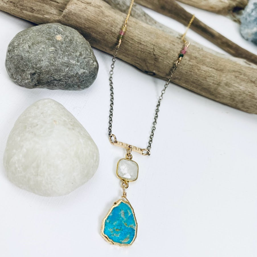 Turquoise Moon Necklace