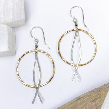 handmade gold filled sterling silver hoop bars earrings laura j designs