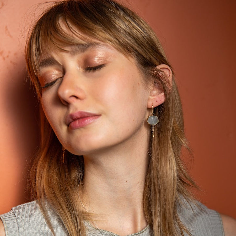 Druzy Chain Earrings