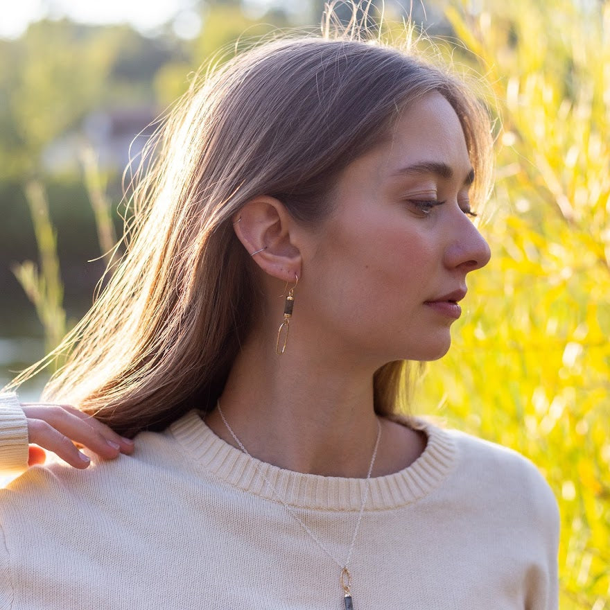 Moonbeam Barrel Earrings